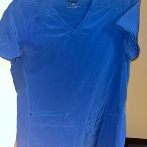 Cherokee Blue Scrub Top